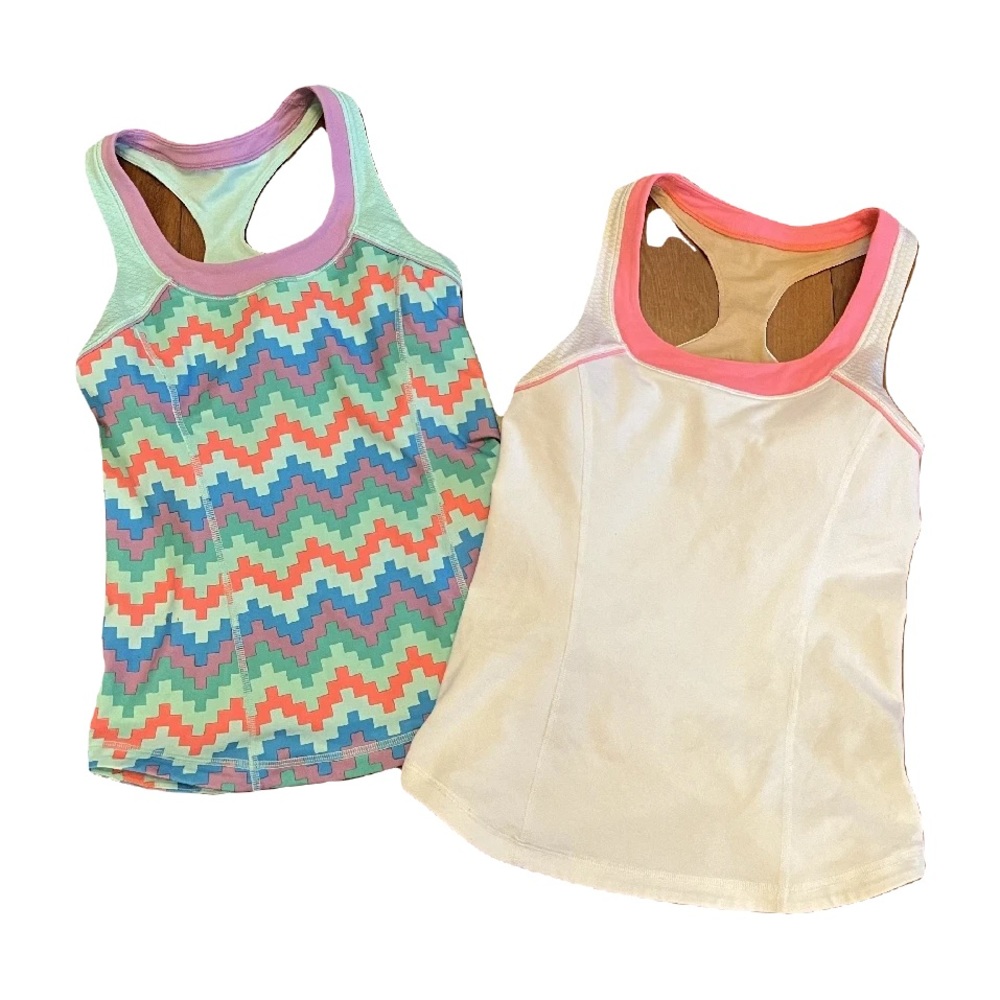 Ivivva racer back tennis tanks set of 2 sz 14 Junior